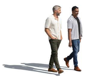 two men walking casually