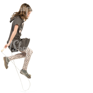 girl jumping with a jumping rope
