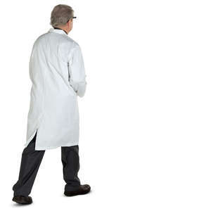 male doctor walking in ambient light