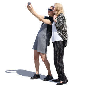 two women taking a selfie