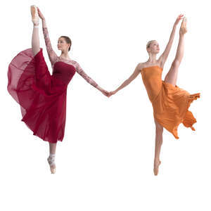 two ballerinas dancing