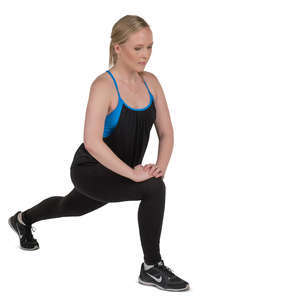 young woman doing stretching exercises