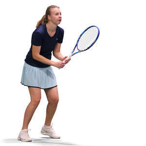 woman playing tennis