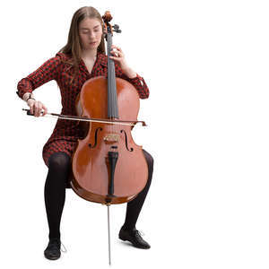 young woman playing cello