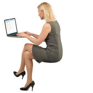 woman working in the office with laptop