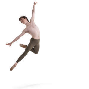 male dancer jumping in the air