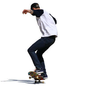 young man riding a skateboard