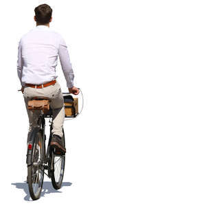 man riding a bike