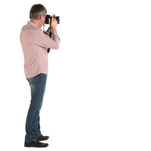 man standing and taking a picture