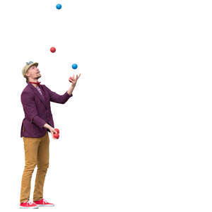 man juggling