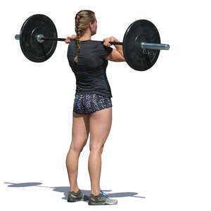 woman lifting weights