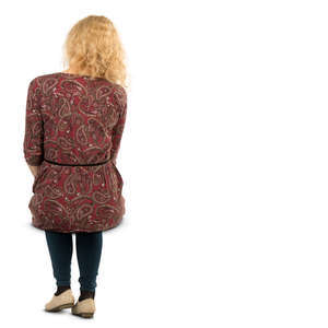 woman sitting seen from behind