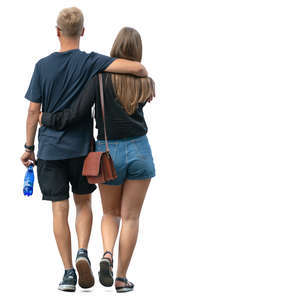 couple walking together in the summer