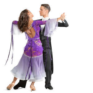 man and woman ballroom dancing