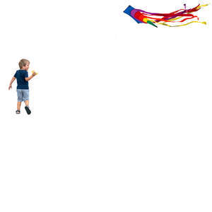 little boy flying a kite