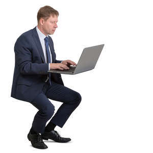 businessman working with a laptop