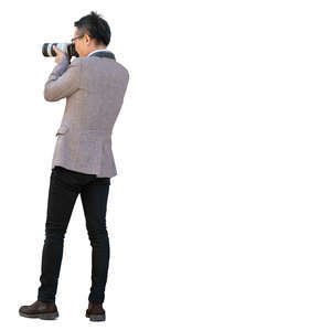 asian man taking a picture