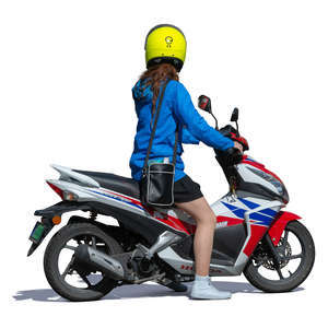 woman riding a motorcycle