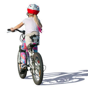 little girl riding a bike