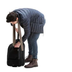 man packing his suitcase