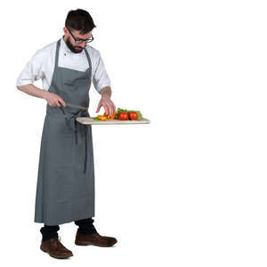 chef cutting vegetables