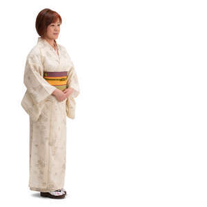 japanese woman in a kimono standing