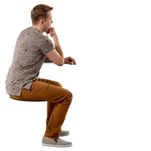 man sitting at a table