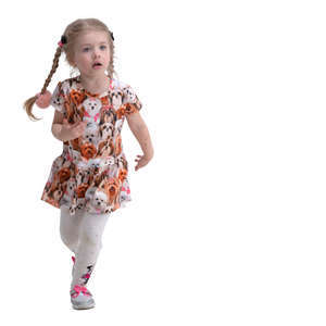 little girl running