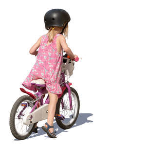 little girl riding a bike