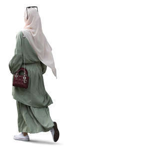 muslim woman walking