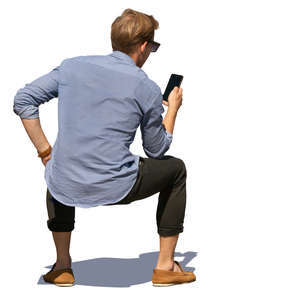 man sitting seen from behind