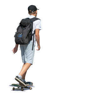 teenage boy riding a skateboard