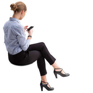 woman in an office sitting