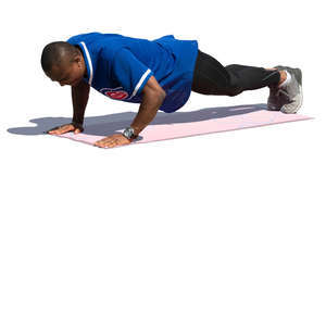 man doing pushups