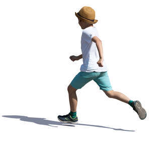 boy running on a summer day