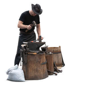 blacksmith working