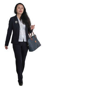 asian businesswoman walking
