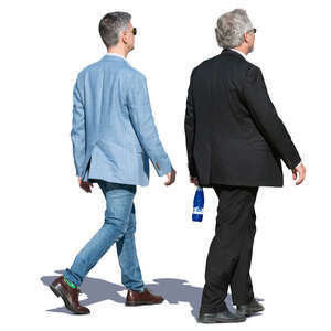 two businessmen walking