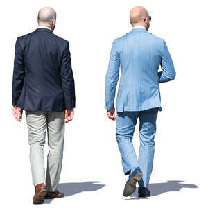 two older businessmen walking