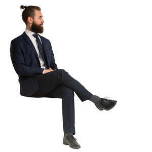 man in a suit sitting