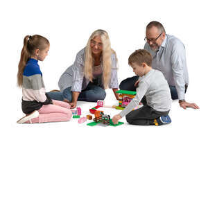 grandparents playing with grandchildren