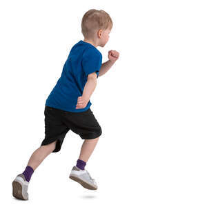 little boy running