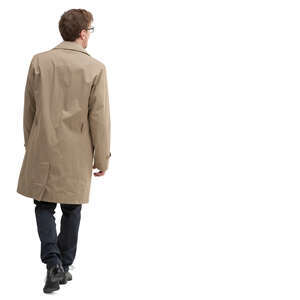 man in a trenchcoat walking