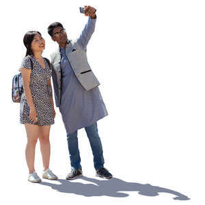 two young people taking a selfie