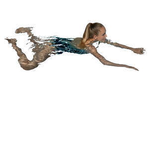 woman swimming