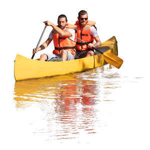 two men kayaking