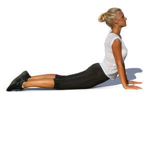 woman doing stretching exercises