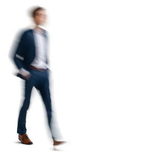 motion blur image of a man walking