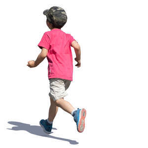 little boy running