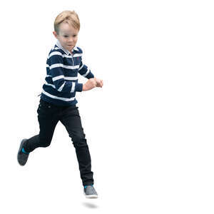 little boy running